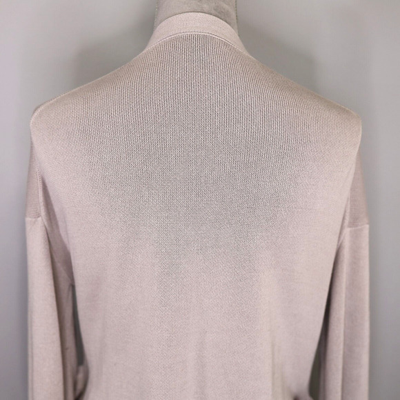 J Crew Sweater Womens XS Beige Long Cardigan Tunic Cotton Blend Pockets Grandpa - Picture 10 of 15